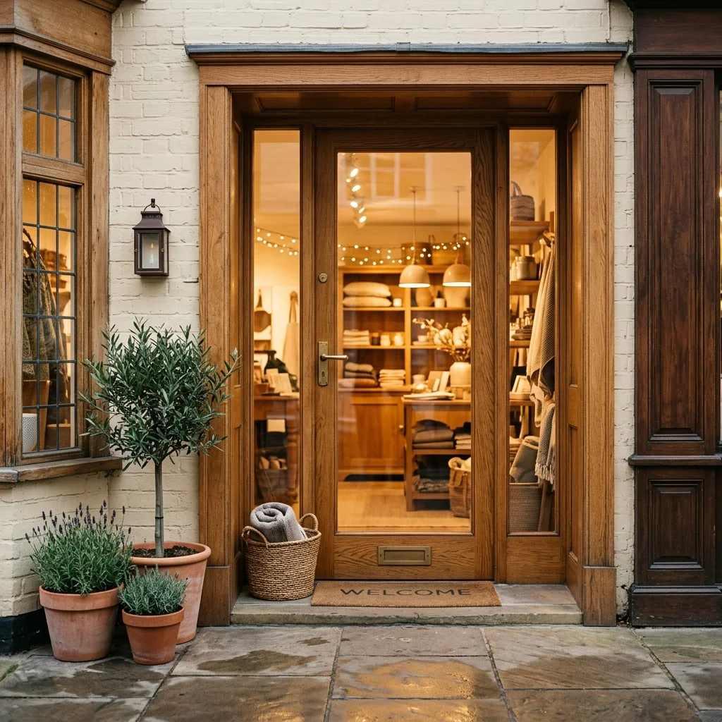 Welcoming boutique storefront entrance