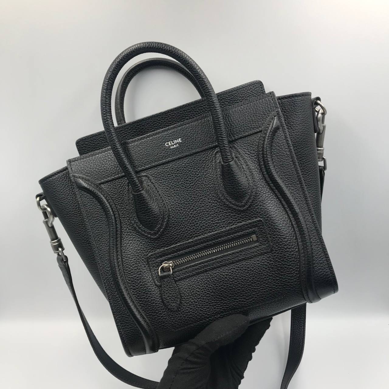 Celine Bag Nano Luggage Bag Black