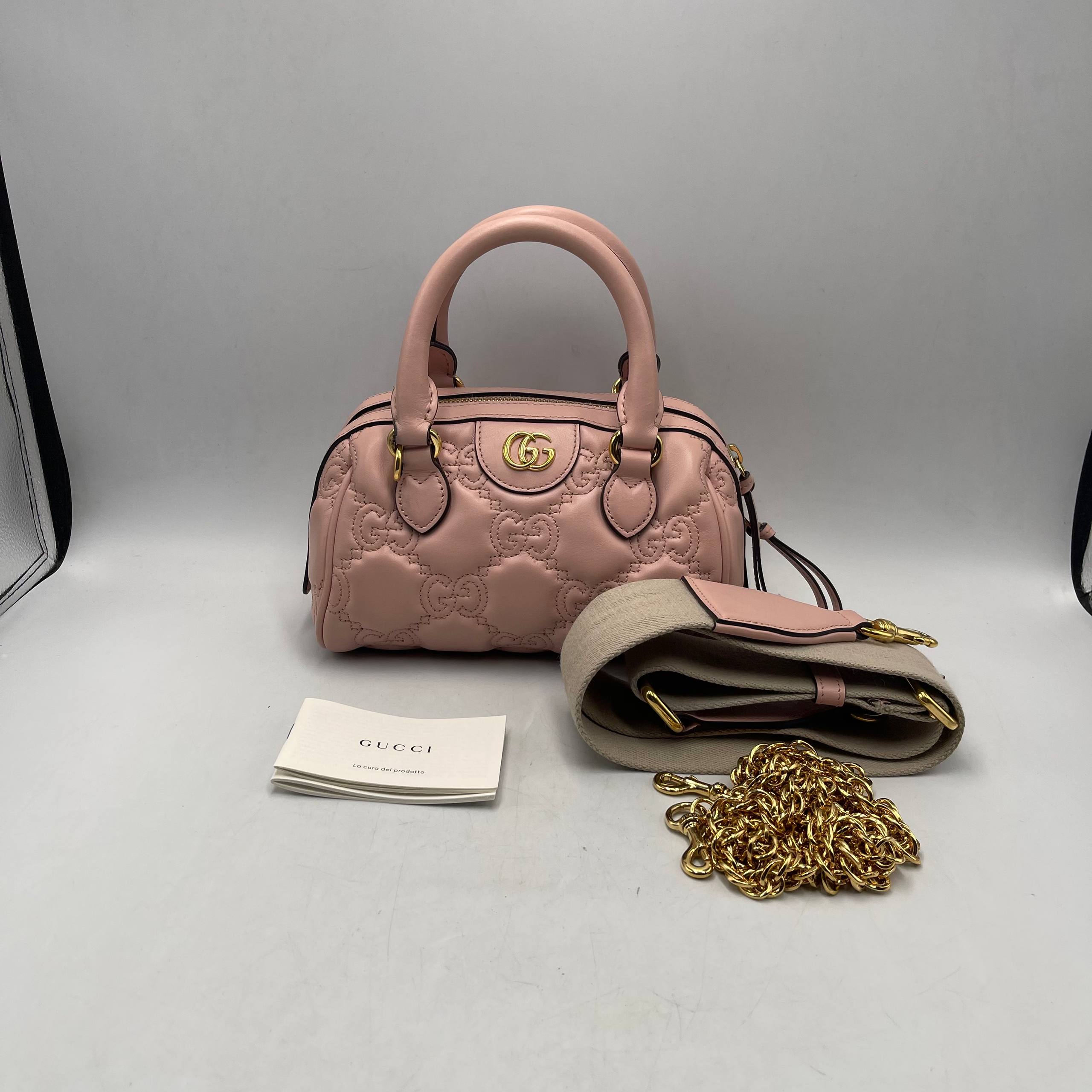 Gucci Chain Mini Boston Beige 3ways