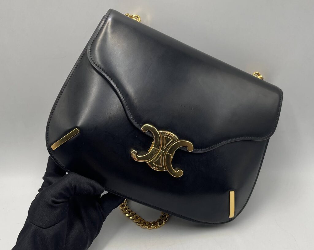 CELINE Teen Triomphe Shoulder Bag in Smooth Calfskin