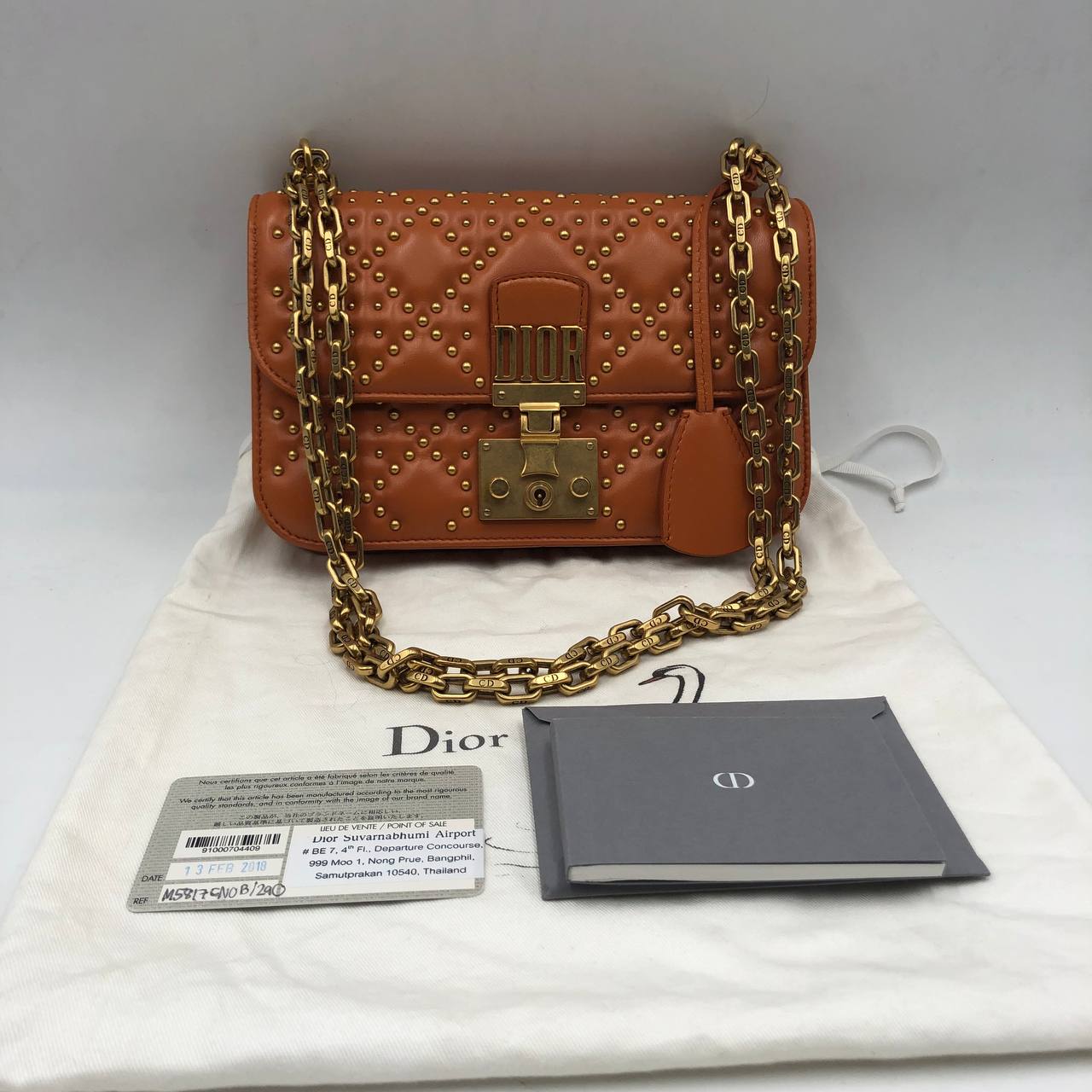 DIOR DIORADDICT STUDDED FLAP BAG