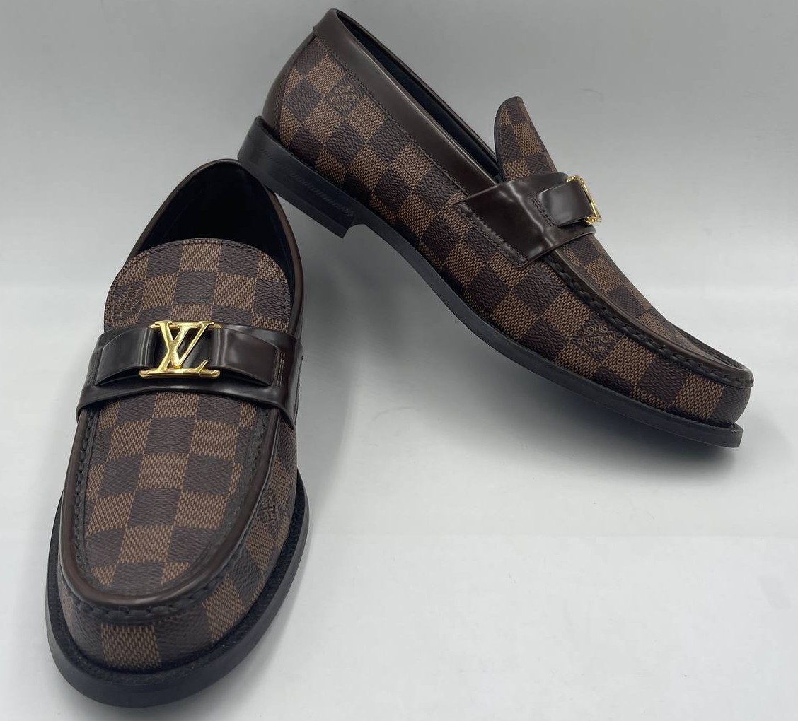 LOUIS VUITTON SHOES DAMIER LOAFERS ND0253 SIZE M 8