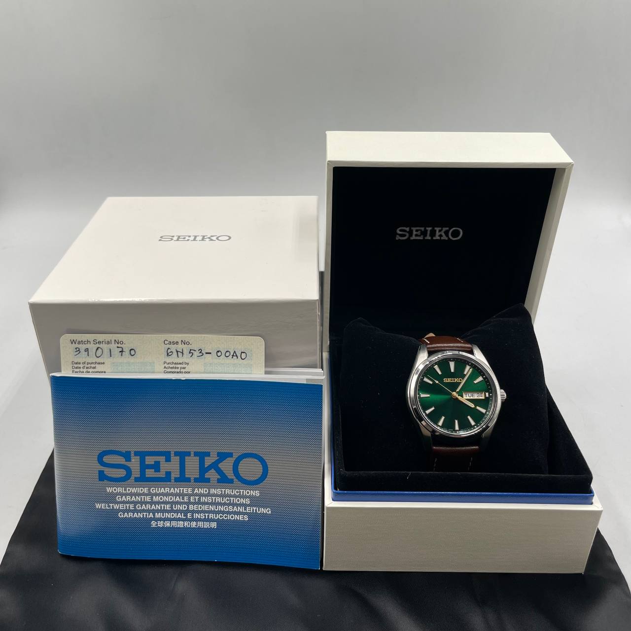 Seiko Quartz Dress Watch, 6N53-00A0, BROWN LEATHER