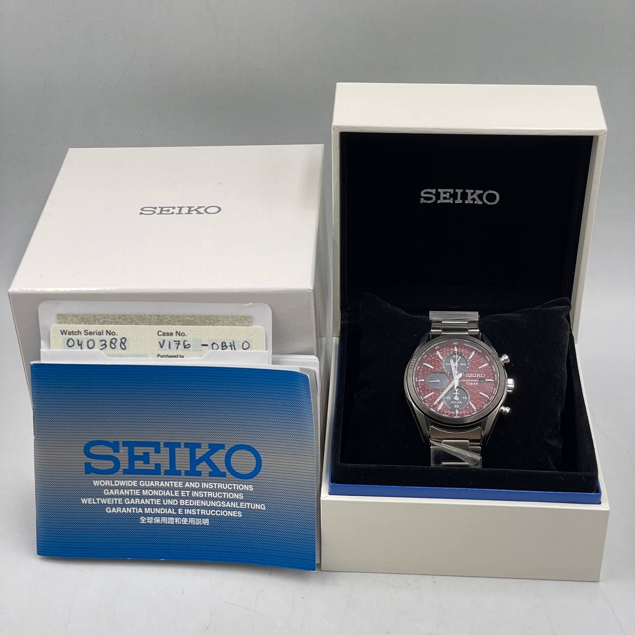 Seiko Macchina Sportiva Solar Watch, V176-0BH0, Macchina Sportiva