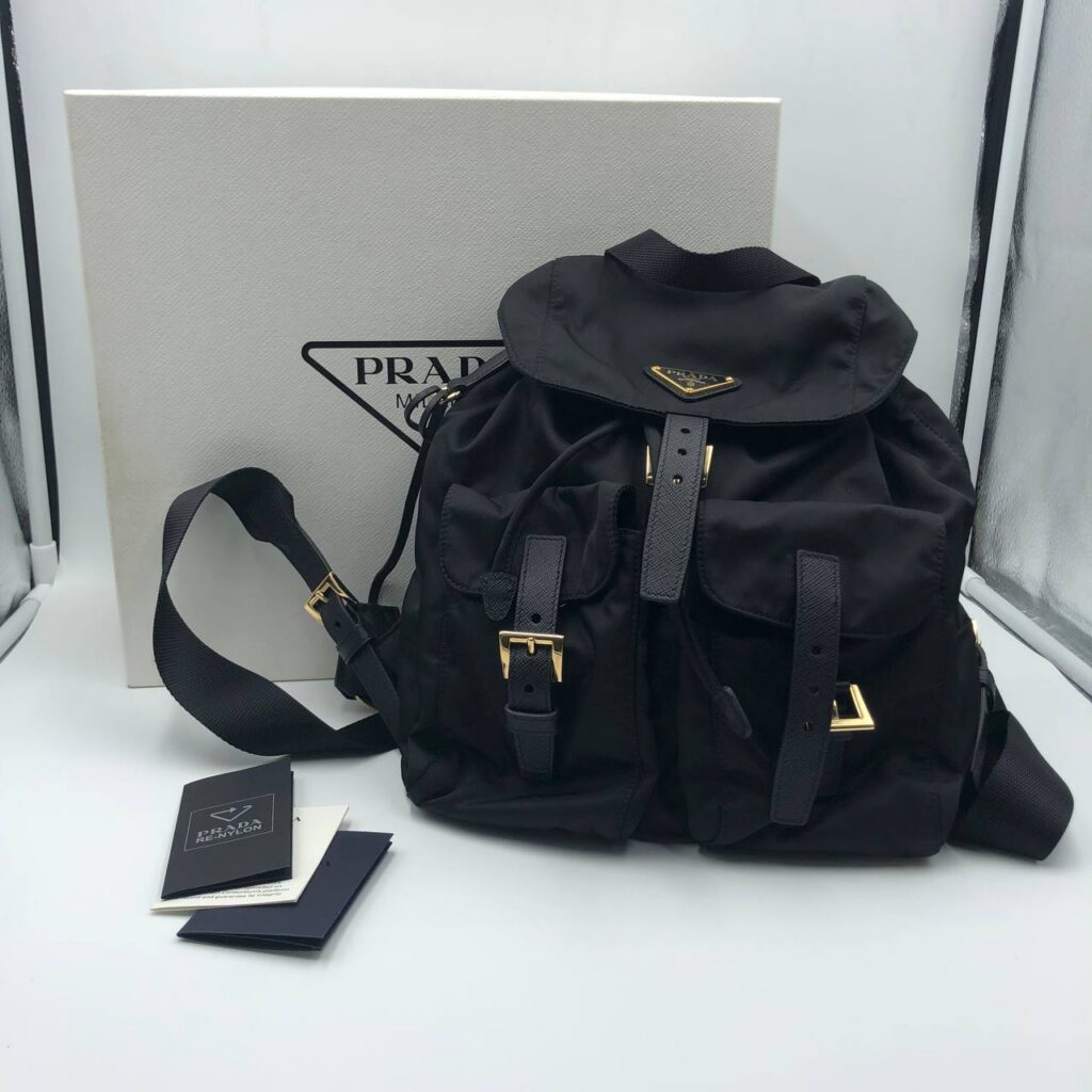 PRADA BAG RE-NYLON BLACK BACKPACK