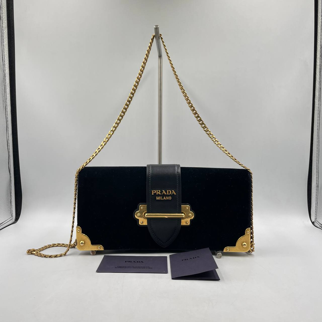 PRADA BAG VELVOT CAHIER CHAIN SHOULDER